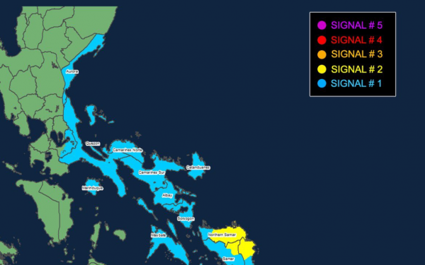 More areas under cyclone signals as 'Pepito' intensifies anew