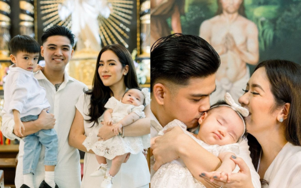 LOOK: Angeline Quinto and Nonrev Daquina's daughter Sylvia gets baptized